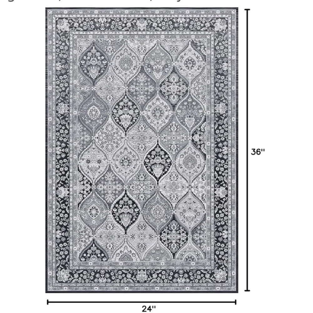 2'x3' Area Rug for Living Room Non Slip Washable Indoor Carpet 073